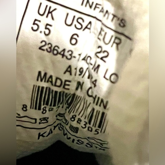 K-Swiss Classic VN Infant Baby Shoes Sneaker - White/Gold Size 6 - Picture 9 of 9